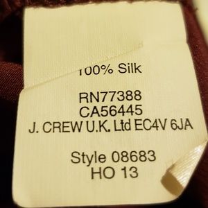 Madewell Tops - Madewell silk burgundy/black button dress shirt XS Madewell Tops - Madewell silk burgundy/black button dress shirt XS